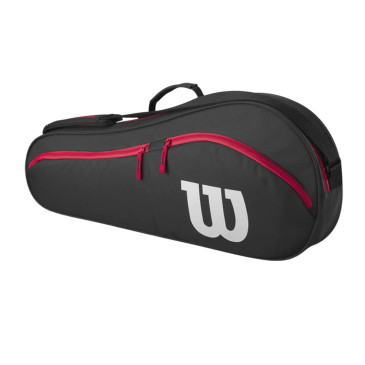 Raqueteira Wilson Advantage  X3 2025 - Preto Vermelho